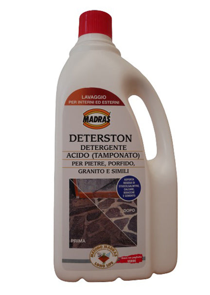 Deterston, detergente acido Madras per pietre, porfido, graniti e simili