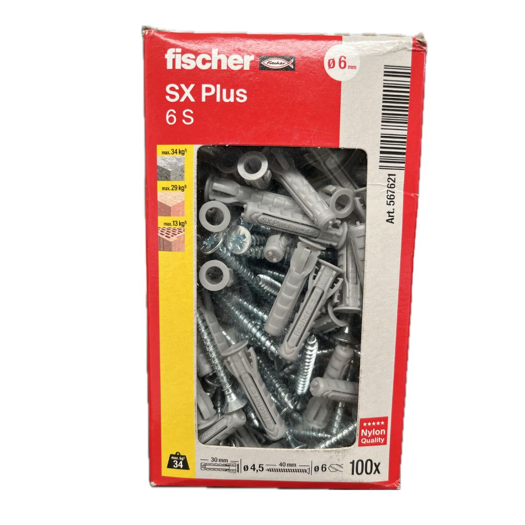 Tasselli Fischer SX6 S Plus 100 pezzi