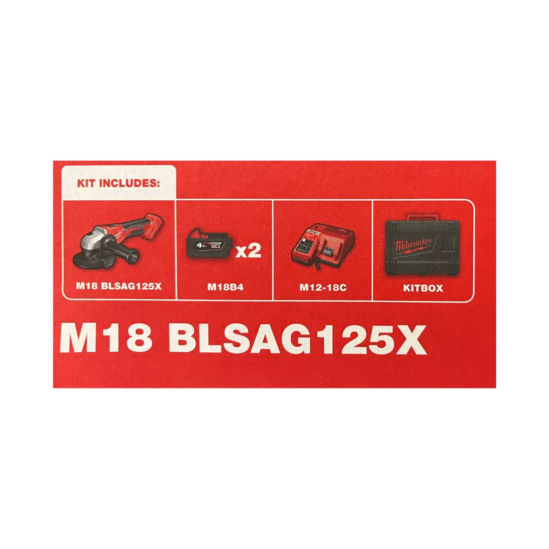 Smerigliatrice angolare 125mm Milwaukee BLSAG125X-402X