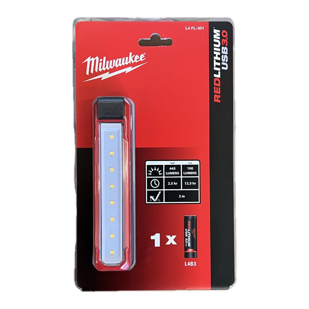 Torcia tascabile ricaricabile con USB Milwaukee L4 FL-301