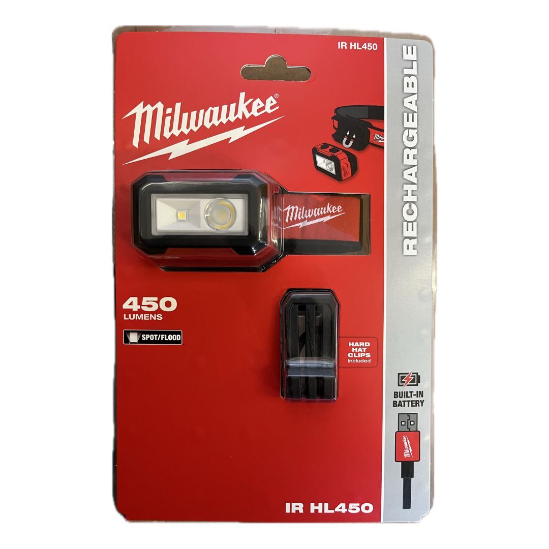 Lampada frontale USB Milwaukee IR HL-450