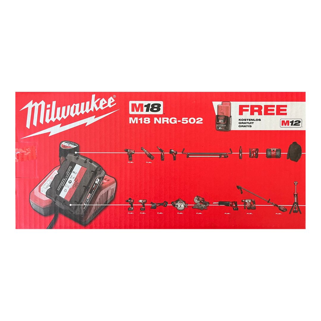 Kit batterie + caricabatterie Milwaukee M18 NRG-502