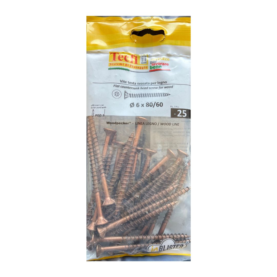 Vite testa piana svasata impronta a croce tipo Z per truciolare TK04 TECFI