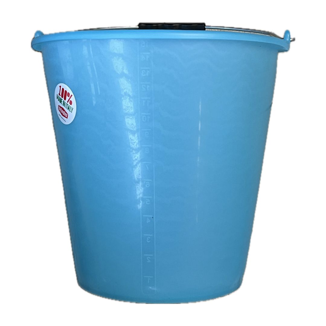Secchio comune in plastica azzurro