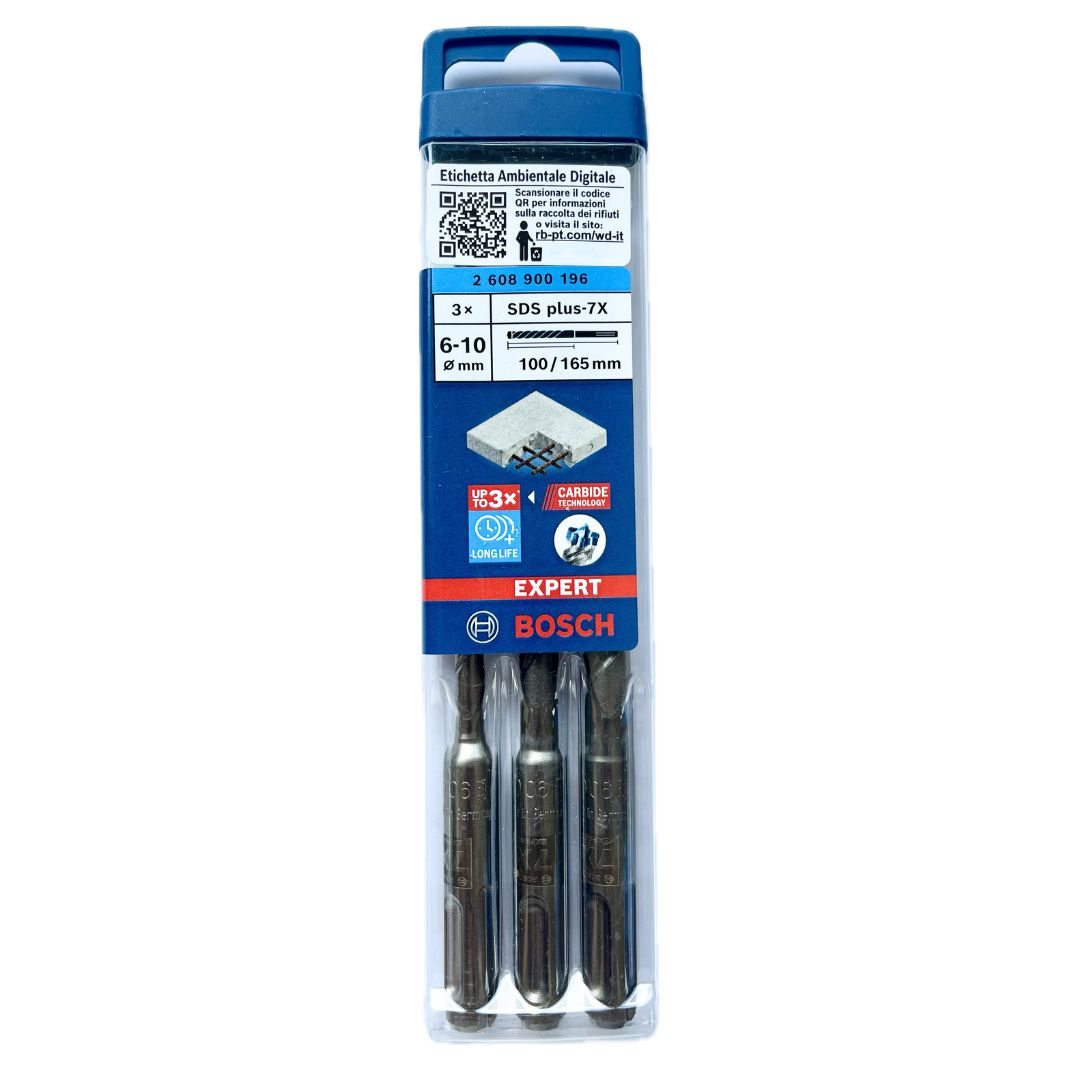 Set di punte per martelli EXPERT SDS plus-7X 2608900196 BOSCH