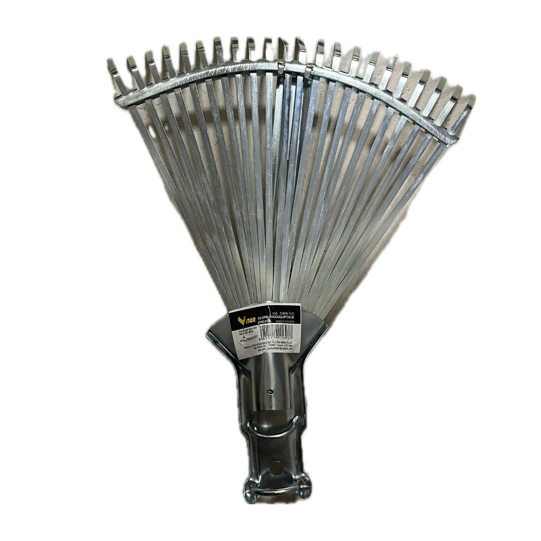 Scopa raccogli foglie zincata