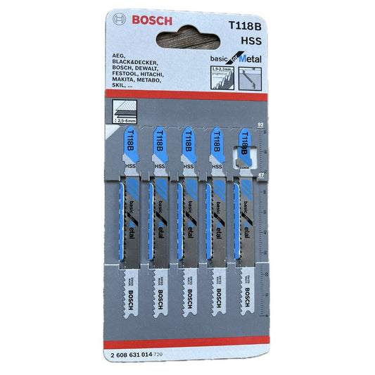 Lame per seghetto alternativo T118 B HSS 2608631014 BOSCH