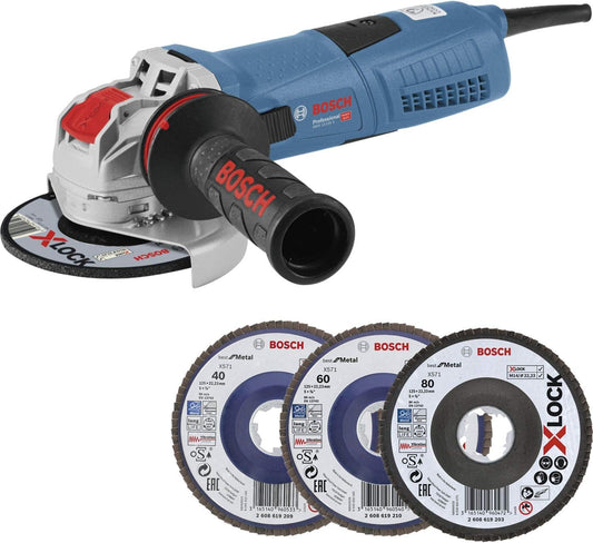 Bosch Professional 0615990L0U - Smerigliatrice angolare GWX 13-125 S X-LOCK 1300 Watt