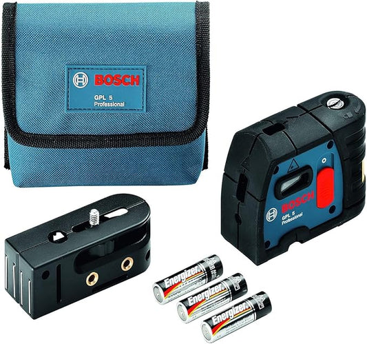 Bosch Professional Laser a 5 punti GPL 5 (laser rosso, raggio d'azione: 30 m, borsa protettiva)