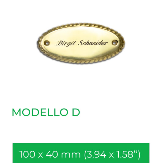 Targhette personalizzabili in ottone massiccio