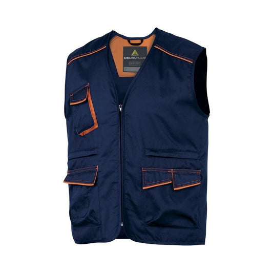 Gilet da lavoro M6GIL - blu/arancio - Deltaplus M6GILBMGT - ULTIMI PEZZI